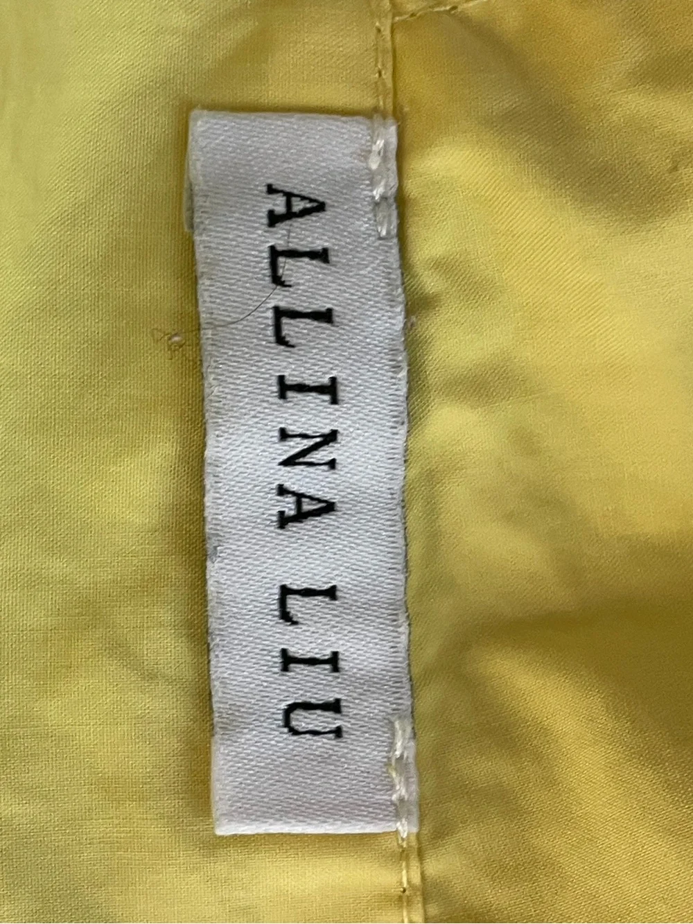 Allina Liu | Idun Yellow Tie-Front Puff Sleeve Crop Top